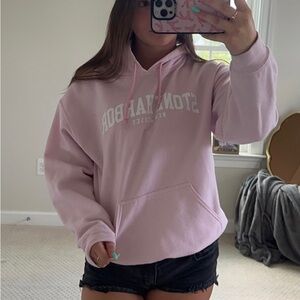 light pink Stone Harbor hoodie